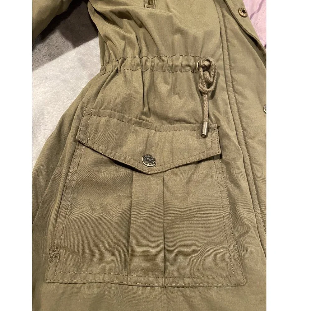 Aeropostale Olive Green Hooded Parka- Size Small - Picture 5 of 12